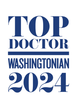 Washingtonian Top Doctor 2024 badge.